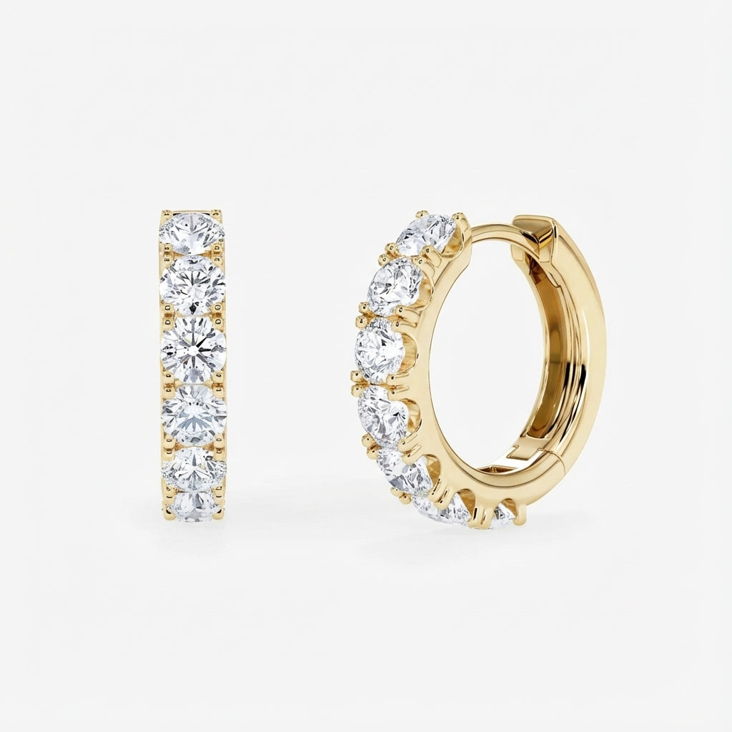 Lab Diamond Tennis Hoops