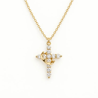 Crown Cross Necklace