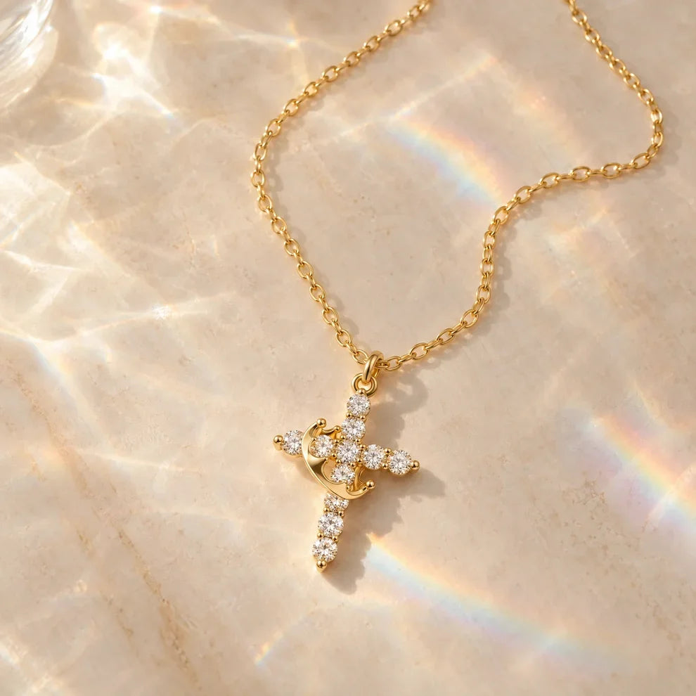 Crown Cross Necklace